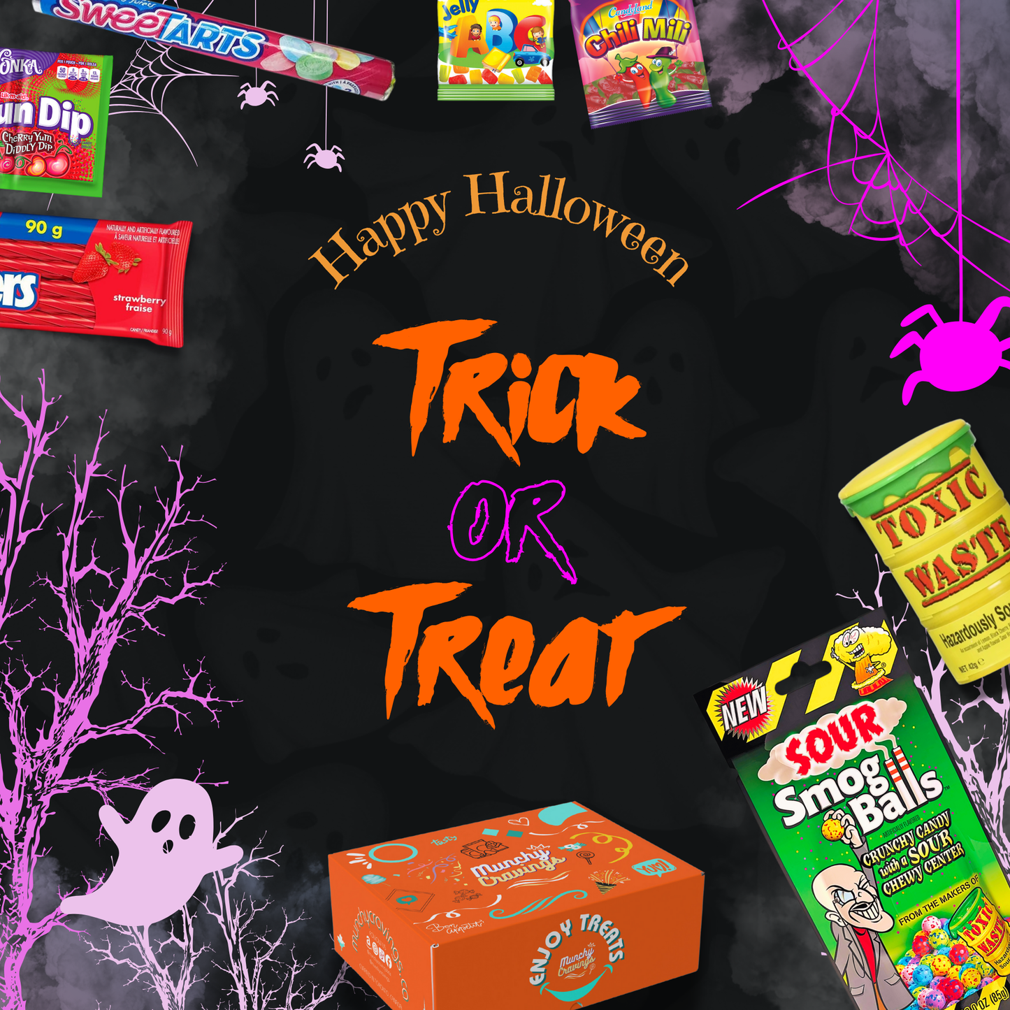 MunchyCravings Halloween Edition Candy Box (50 Count) π