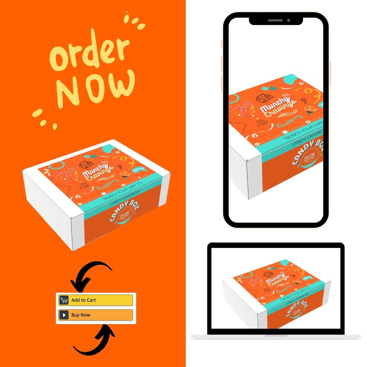 MunchyCravings Deluxe Candy & Snack Box (40 Count) - Curated in Toronto, ON