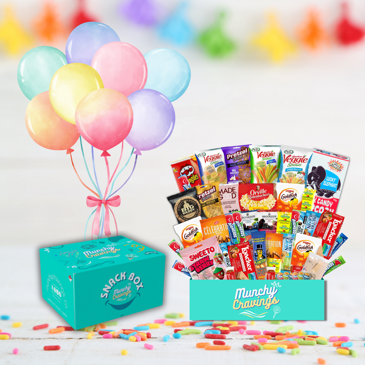 MunchyCravings Premium Snack Box (40 Count) 🍁