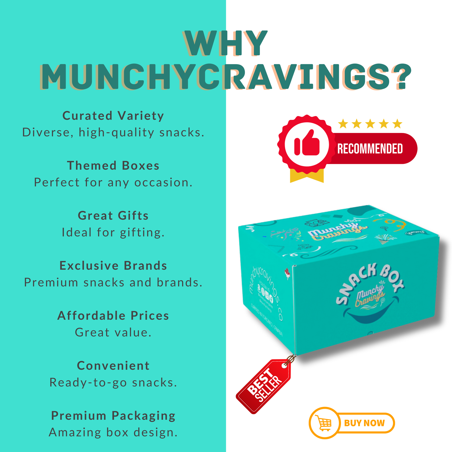 MunchyCravings Exclusive Snack Box (45 Count) 🍁
