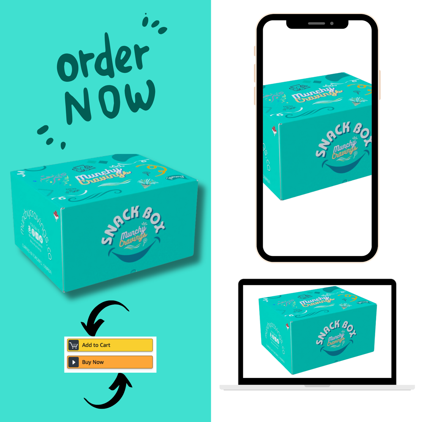 MunchyCravings Large Snack Box (40 Count) - Curated in Toronto, ON