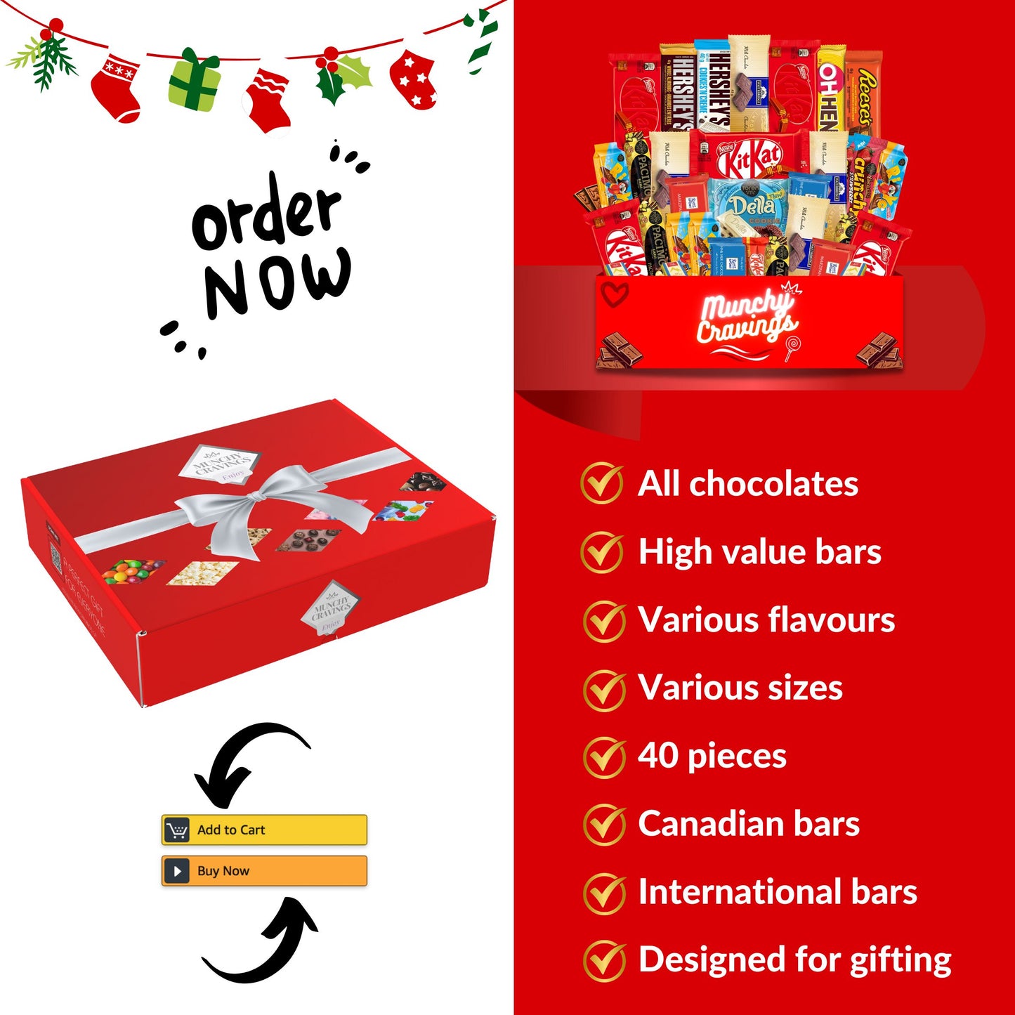 MunchyCravings Chocolate Gift Box (35 Count) 🍁