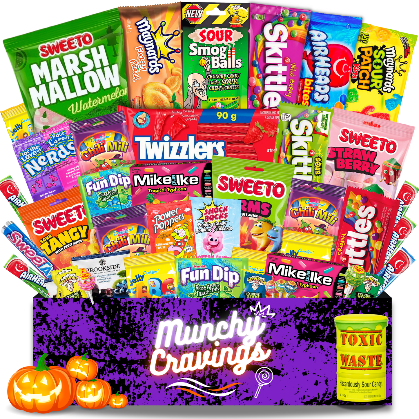 MunchyCravings Halloween Edition Candy Box (50 Count) 🍁