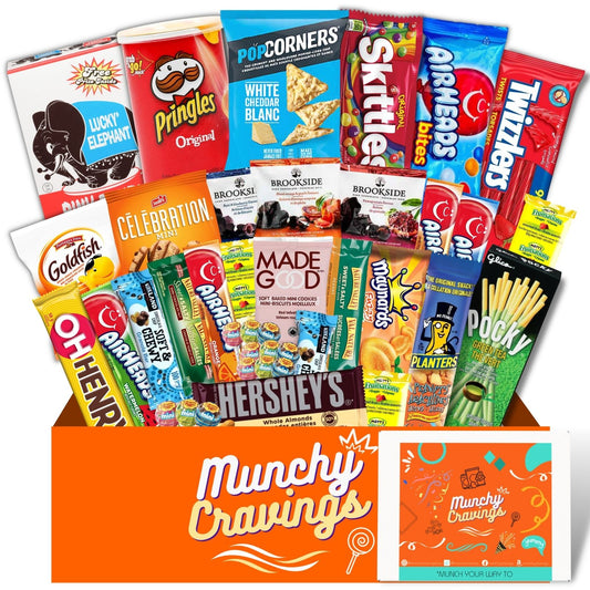 MunchyCravings Deluxe Candy & Snack Box (40 Count) - Curated in Toronto, ON