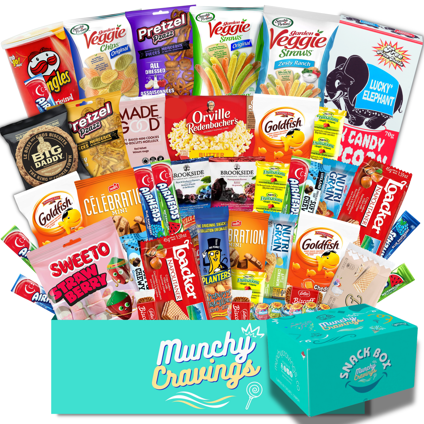MunchyCravings Premium Snack Box (40 Count) 🍁