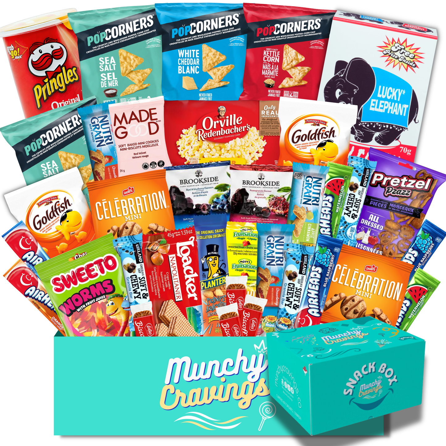 MunchyCravings Premium Snack Box (40 Count) 🍁